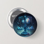Libra Zodiac Pin Ronde Button 5,7 Cm (Voorkant /achterkant)