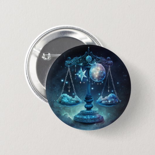 Libra Zodiac Pin Ronde Button 5,7 Cm (Voorkant /achterkant)