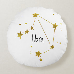 Libra Zodiac Rond Kussen