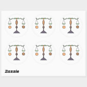 Libra Zodiac Ronde Sticker (Vel)