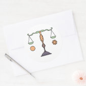 Libra Zodiac Ronde Sticker (Envelop)