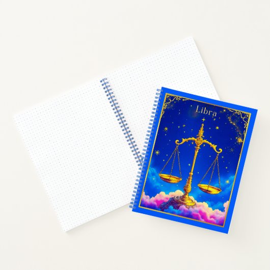 Libra Zodiac Scales in a Star-Filled Sky Journal Notitieboek (Binnen)
