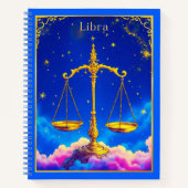 Libra Zodiac Scales in a Star-Filled Sky Journal Notitieboek (Voorkant)