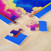 Libra Zodiac Scales in a Star-Filled Sky Legpuzzel (Zijkant)