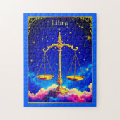 Libra Zodiac Scales in a Star-Filled Sky Legpuzzel (Verticaal)