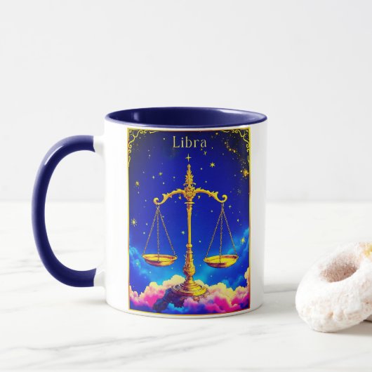 Libra Zodiac Scales in a Star-Filled Sky Mok (Met donut)