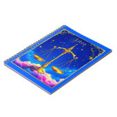 Libra Zodiac Scales in a Star-Filled Sky Notitieboek (Linkerzijde)