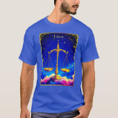Libra Zodiac Scales in a Star-Filled Sky T-shirt (Voorkant)