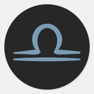 LIBRA Zodiac September Oktober Birthday Astrology Ronde Sticker