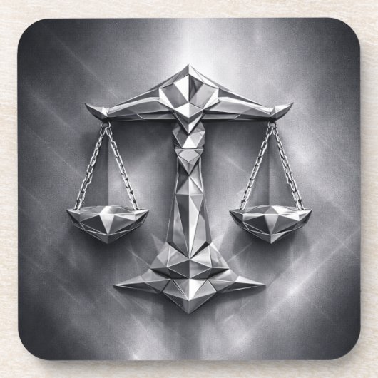 libra zodiac sign bier onderzetter (Voorkant)