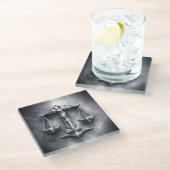 libra zodiac sign glazen onderzetter (Schuin)