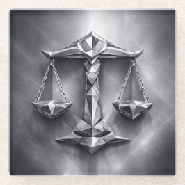 libra zodiac sign glazen onderzetter