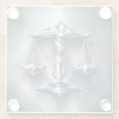 libra zodiac sign glazen onderzetter (Achterkant)