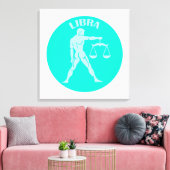 Libra, Zodiac Sign, Horoscope, Astrology Canvas Afdruk (Insitu (Woonkamer))