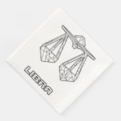 Libra Zodiac Sign Napkin Servet (Hoek)