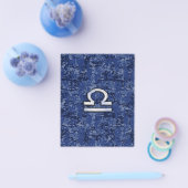 Libra Zodiac Sign on blue digital camo Flyer (Enkel)