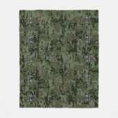 Libra Zodiac Sign on olijfgroene digitale camo Fleece Deken (Voorkant)