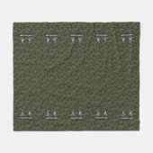 Libra Zodiac Sign on olijfgroene digitale camo Fleece Deken (Voorkant (Horizontaal))