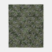 Libra Zodiac Sign on olijfgroene digitale camo Fleece Deken (Voorkant)