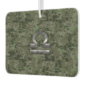 Libra Zodiac Sign on olijfgroene digitale camo Luchtverfrisser (Links)