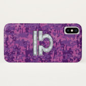 Libra Zodiac Sign on Pink Digital Camo Case-Mate iPhone Case (Achterkant (horizontaal))