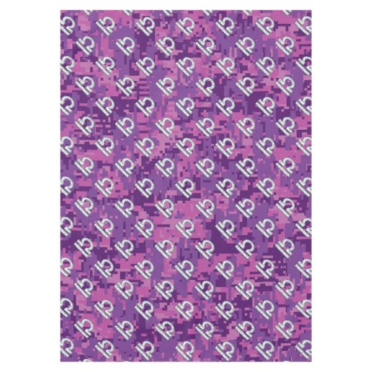 Libra Zodiac Sign on Pink Digital Camo Tafelkleed (Voorkant)