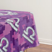 Libra Zodiac Sign on Pink Digital Camo Tafelkleed (Voorbeeld)