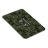 Libra Zodiac Sign on Woodland Green digital camo Magneet (Rechterzijde)