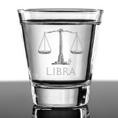 Libra Zodiac Sign Silver Scale Birthday Shot Glas