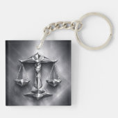 libra zodiac sign sleutelhanger (Achterkant)