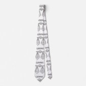 Libra Zodiac Sign Tie Stropdas (Voorkant)