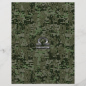 Libra Zodiac Sign Woodland Digital Camouflage (Voorkant)