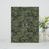 Libra Zodiac Sign Woodland Digital Camouflage (Staand voorkant)