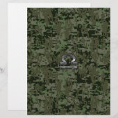 Libra Zodiac Sign Woodland Digital Camouflage (Voorkant / Achterkant)
