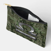 Libra Zodiac Sign Woodland Digital Camouflage Etui (Open)