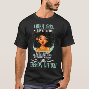 Libra Zodiac Signs for Afro American Girls and Wom T-shirt