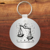 Libra Zodiac Sleutelhanger (Voorkant)