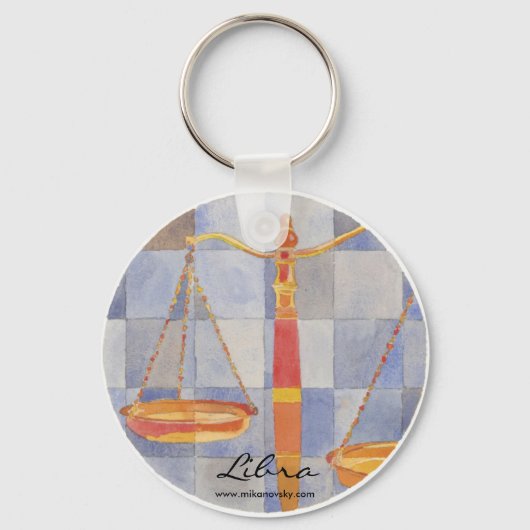 Libra Zodiac Sleutelhanger (Voorkant)