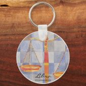 Libra Zodiac Sleutelhanger (Voorkant)