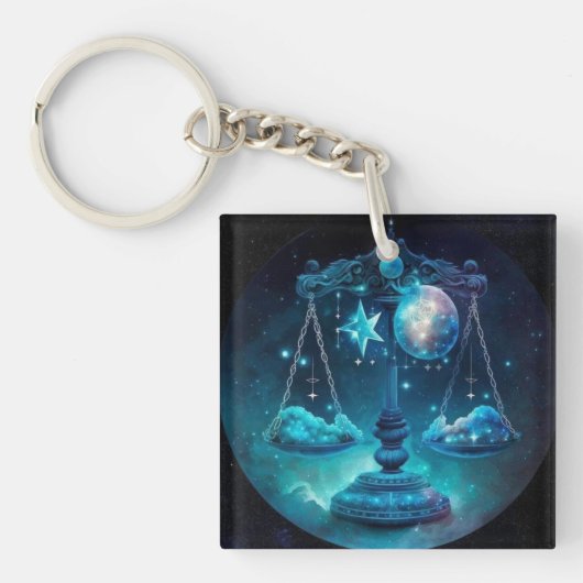 Libra Zodiac Sleutelhanger (Voorkant)
