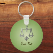 Libra Zodiac Star Sign in Light Silver Sleutelhanger (Voorkant)