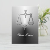 Libra Zodiac Star Sign Silver Party Kaart (Staand voorkant)