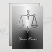 Libra Zodiac Star Sign Silver Party Kaart (Voorkant / Achterkant)