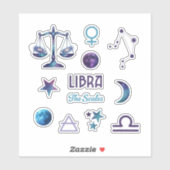 Libra Zodiac Sticker Collection (Vel)
