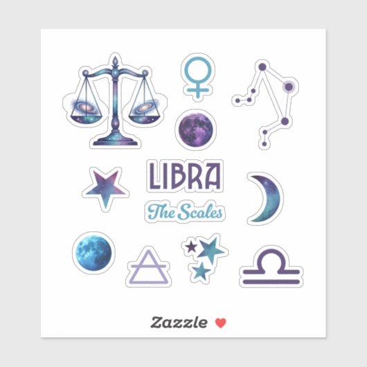 Libra Zodiac Sticker Collection (Vel)