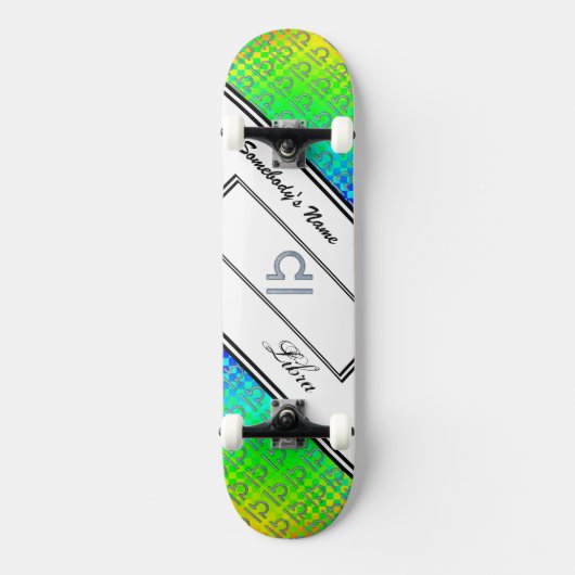 Libra Zodiac Symbol Element van Kenneth Yoncich Persoonlijk Skateboard (Voorkant)