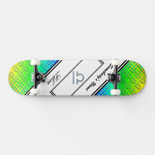 Libra Zodiac Symbol Element van Kenneth Yoncich Persoonlijk Skateboard (Horizontaal)
