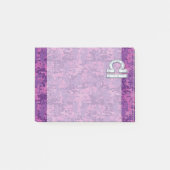 Libra Zodiac Symbol Fuchsia Pink Digital Camo Post-it® Notes (Voorkant)