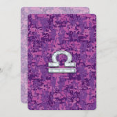 Libra Zodiac Symbol on Fuchsia Digital Camo (Voorkant / Achterkant)