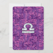 Libra Zodiac Symbol on Fuchsia Digital Camo (Voorkant)
